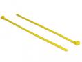 DELOCK 18761, Releasable cable tie, Nylon, Gul, 30 cm, 7,6 mm, 100 stk