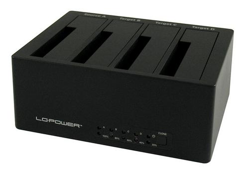 LC POWER HD dock 2.5/3.5 LC-Power 4x SATA USB3 Clone, Hot-Swap. tooless (LC-DOCK-U3-4B)