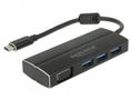 DELOCK USB 3.1 Gen 1 Adapter USB Type-C™ to 3 x USB 3.0 Type-A Hub + 1 x VGA