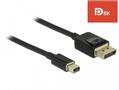 DELOCK Mini DisplayPort to DisplayPort cable 8K 60 Hz 2 m DP 8K certified