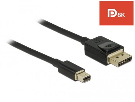 DELOCK Mini DisplayPort to DisplayPort cable 8K 60 Hz 2 m DP 8K certified (84928)