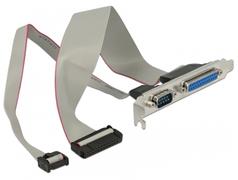 DELOCK Slotblech - Parallel 1 x Port + Seriell 1 x Port ca. 30 cm Belegung 1 1