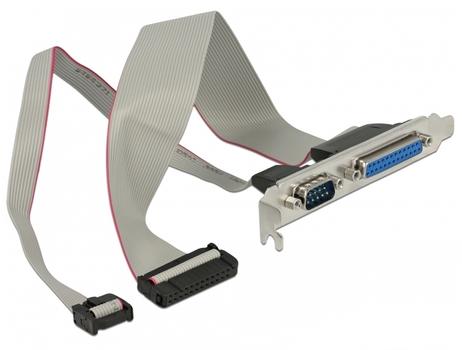 DELOCK Slotblech - Parallel 1 x Port + Seriell 1 x Port ca. 30 cm Belegung 1 1 (85644)