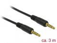 DELOCK Stereo Jack Cable 3.5 mm 5 pin male to male 3 m black