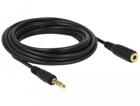 Delock Extension Cable Stereo Jack Mm Pin Male To Female M Black Advania