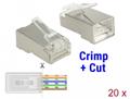 DELOCK RJ45 Crimp+Cut Plug Cat.6 STP 20 pieces