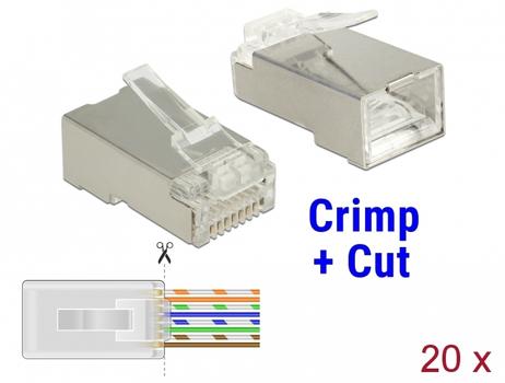 DELOCK RJ45 Crimp+Cut Plug Cat.6 STP 20 pieces (86454)