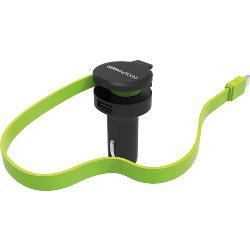 REALPOWER Car Charger C - integrated USB-C Cable + 1x USB (257636)