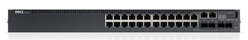 DELL EMC N3024ET-ON Switch 24x 1GbT 2x SFP+ 10GbE 2x GbE SFP combo ports L3 Stacking IO to PSU air1x AC PSU (210-APXD)
