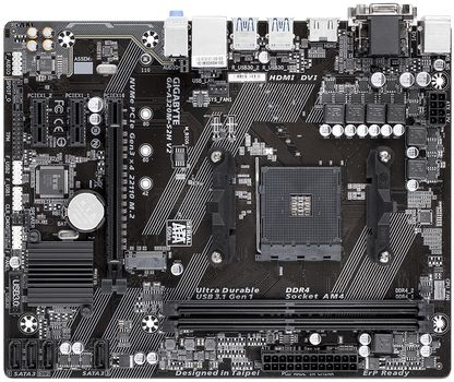 GIGABYTE GA-A320M-S2H V2 AM4 A320 MATX SND+GLN+U3.1 SATA 6GB/S DDR4     IN CPNT (GA-A320M-S2H V2)