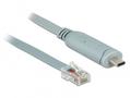 DELOCK Adapter USB 2.0 Type-C male > 1 x Serial RS-232 RJ45 male 1.0 m grey