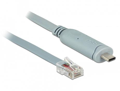 DELOCK Adapter USB2.0/C St > Seriell RS232 RJ45 St 5.0m grau (89892)