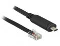 DELOCK Adapter USB 2.0 Type-C male > 1 x Serial RS-232 RJ45 male 2.0 m black