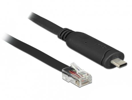DELOCK Adapter USB2.0/C St > Seriell RS232 RJ45 St 2.0m schw (63912)