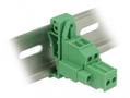DELOCK Terminal block set for DIN rail 2 pin with screw lock