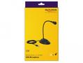 DELOCK USB Gooseneck Microphone with base and mute + on / off button (65871)