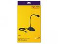 DELOCK USB Gooseneck Microphone with base and mute + on / off button (65871)