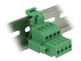 DELOCK Terminal block set for DIN rail 4 pin with screw lock (65936)