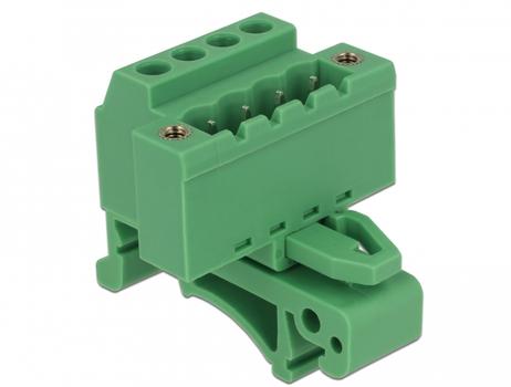 DELOCK Terminal block set for DIN rail 4 pin with screw lock (65936)