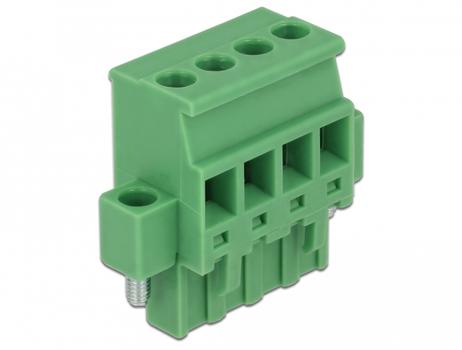 DELOCK Terminal block set for DIN rail 4 pin with screw lock (65936)