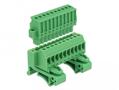 DELOCK Terminal block set for DIN rail 10 pin with screw lock (65941)