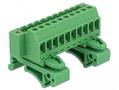 DELOCK Terminal block set for DIN rail 10 pin with screw lock (65941)