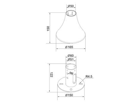 MULTIBRACKETS M Pro Series Floor To Ceiling Wall Plate White (7350073733859)
