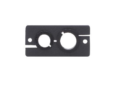 KRAMER WCPâ€“21(G) | Wall Plate Insert - Twoâ€“Sized Cable Pass-Through | Modular | Grey (85-0001199)