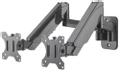 MANHATTAN Universal Gas Spring Dual Monitor Wall Mount, Two Gas-Spring Jointed Arms, Supports Two 17 to 32 TV or Monitors up to 8 kg (17.64 lbs.)