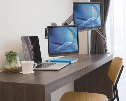 MANHATTAN Wandhalterung mit Gasdruckfeder für 2x17-32" (461627)