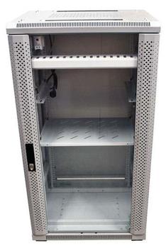 ALLNET 19"Schrank,  42HE, B600/ T1200mm,  Glastür, Lichtgrau,  SNB-Serie,  (ALL-SNB61242BDGRAU)