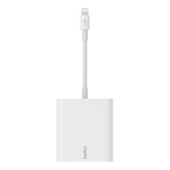 BELKIN Lightning to Ethernet Adapter Pass Thru /White (B2B165bt)