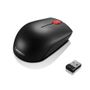 LENOVO o Essential Compact - Mouse - right and left-handed - 3 buttons - wireless - 2.4 GHz - USB wireless receiver - black - OEM