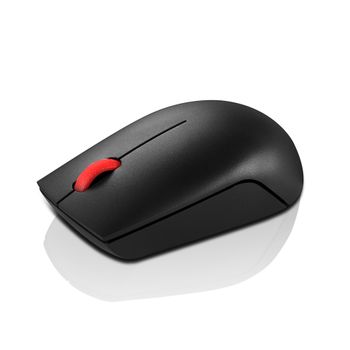 LENOVO o Essential Compact - Mouse - right and left-handed - 3 buttons - wireless - 2.4 GHz - USB wireless receiver - black - OEM (4Y50R20864)