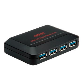ROLINE Usb 3.0 Hub, 4 Ports, With  (14.02.5015)