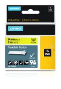 DYMO o Rhino Tape Original flexible 24mm Black on Yellow 1734525