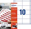 AVERY Micro Perforated Inserts for Badge Holders, 190 g, 54x9 10 Labels/sheet/20 sheets/pack