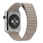 APPLE Watch 42 mm Lederarmband mit Schlaufe medium stein
