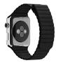APPLE Watch 42 mm Lederarmband mit Schlaufe large schwarz