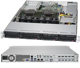 SUPERMICRO 1U BARE 2XPHI C621 4X3.5HS 600WR 1.5TB SATA3 2XGBE 2PCIE BARE (SYS-6019P-WT)