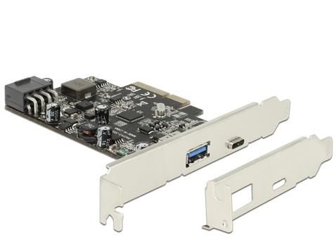 DELOCK PCI Express x2 Card >1 x external USB Type-C™ female with PD function (89606)