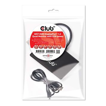 Club 3D SenseVision Multi Stream Transport (MST) Hub CSV-6400 - video/ lyd-splitter - 4 porter (CSV-6400)