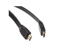 No Name HDMI kabel 2m sort v2.0, HDR, PVC. flat kabel