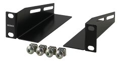 DELTACO L-support rails for 10" cabinet, 1U, 136mm deep, 2-pack, black