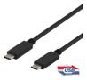 DELTACO USB3.1 GEN2 10G/5A Black 50cm PVC