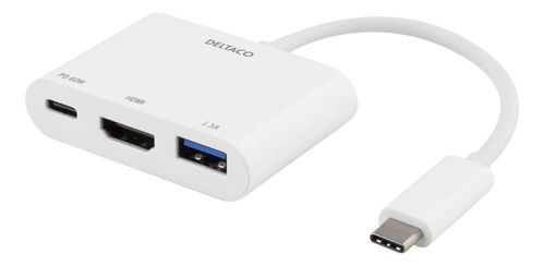 DELTACO Type C to HDMI+USB-A+USB-C Data and PD (USBC-HDMI13)