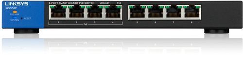 LINKSYS BY CISCO Smart Gigabit Switch PoE+ 8-port 72W (LGS308P-EU)