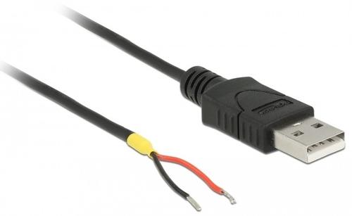 DELOCK Cable USB 2.0 Type-A male > 2 x open wires power 1.5 m Raspberry Pi (85664)