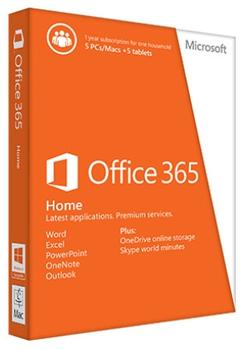 MICROSOFT Microsoft® Office 365 Home Premium 32-bit/ x64 English Subscription 1 License Eurozone Medialess 1 Yr (6GQ-00020 $DEL)