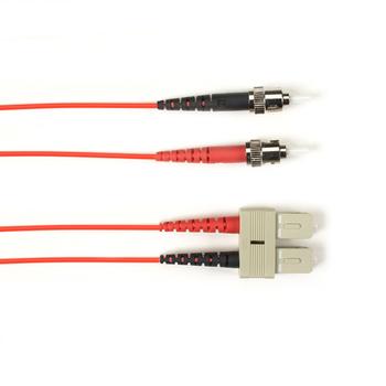 BLACK BOX FO Patch Cable Color 10Gbit Multi-m - Red ST-SC 1m Factory Sealed (FOCMR10-001M-STSC-RD)
